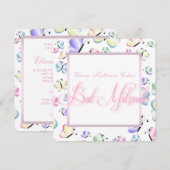 Butterfly Bat Mitzvah Kaart (Voorkant / Achterkant)