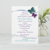 Butterfly Bat Mitzvah Kaart (Staand voorkant)