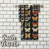 Butterfly Bath Towel Set Bad Handdoek