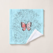 Butterfly Bath Towel Set Bad Handdoek (Wasdoekje)