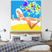 Butterfly Bathing Beauty Wrapped Canvas Afdruk (Insitu (Slaapkamer))