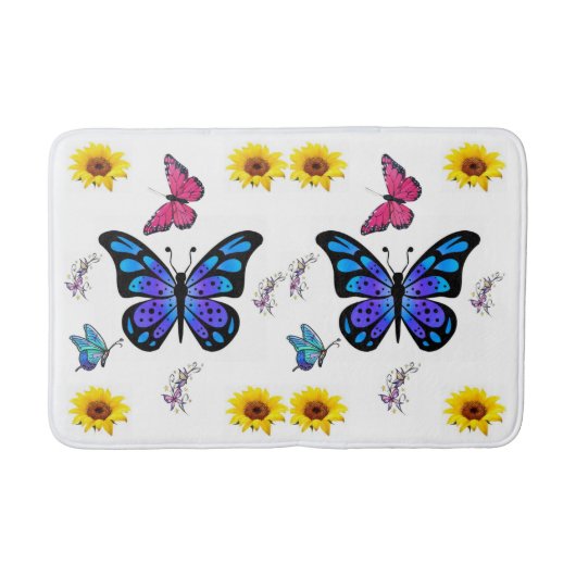 Butterfly Bathroom Bathmat Badmat (Voorkant)
