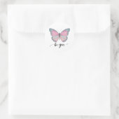 Butterfly Be You Ronde Sticker (Tas)