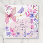 Butterfly Bedankt Verjaardag Fluttering Favoriet T Bedankjes Labels (Voorkant)