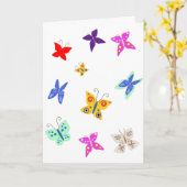 Butterfly bewerkbare kaart (Gele Bloem)