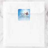 Butterfly, Bezoeker uit de Hemel Vierkante Sticker (Tas)