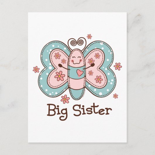 Butterfly Big Sister Briefkaart (Voorkant)
