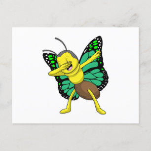 Butterfly bij Hip Hop Dance Dab Briefkaart