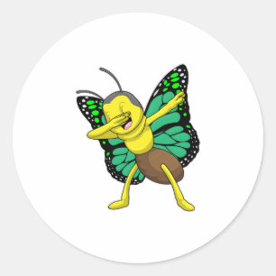Butterfly bij Hip Hop Dance Dab Ronde Sticker