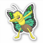 Butterfly bij Hip Hop Dance Dab Sticker (Voorkant)
