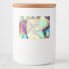 Butterfly Birthday Food Label Voedselcontainer Etiket