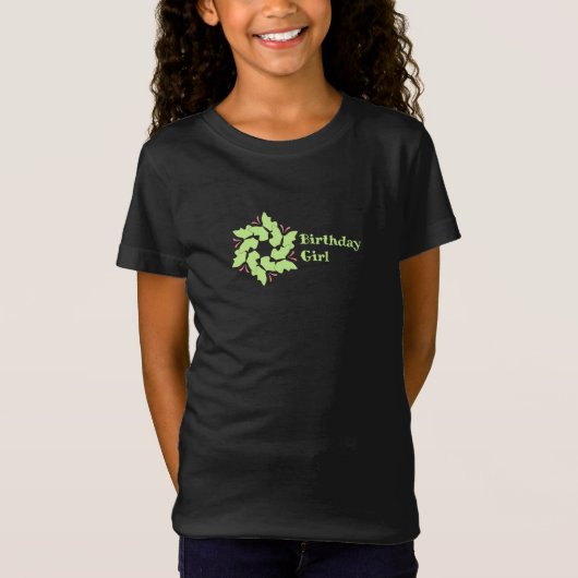 Butterfly Birthday Girl T-shirt (Voorkant)