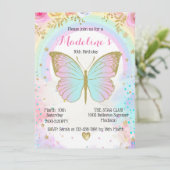Butterfly Birthday invitation  (Debout devant)