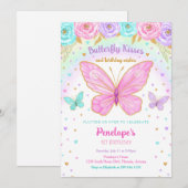 Butterfly Birthday Invitation (Devant / Derrière)