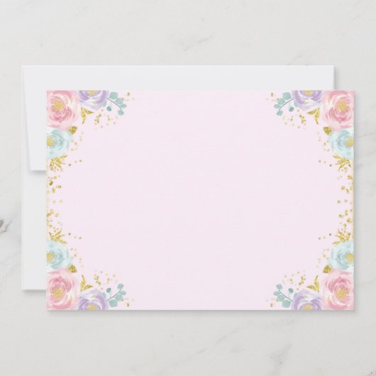 Butterfly Birthday Invitation Butterfly Kaart (Achterkant)