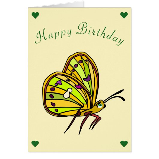 Butterfly Birthday-kaart (Voorkant)