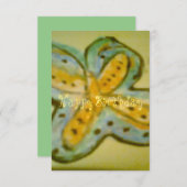 Butterfly Birthday-kaart (Voorkant / Achterkant)