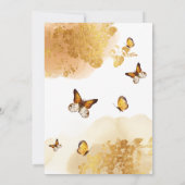 Butterfly Birthday Party Invitation Kaart (Achterkant)