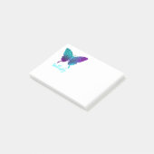 Butterfly Blauwgroen Paars Ombre Graphic Post-it® Notes (Schuin)