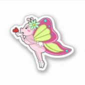 Butterfly Blossom Heart Sticker (Voorkant)