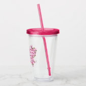 Butterfly Blossom Tumbler met aangepaste naam Acryl Drinkbeker (Links)