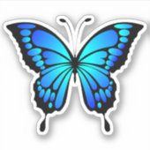 Butterfly Blue Insect Illustratie-20284 Sticker (Voorkant)