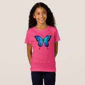 Butterfly Blue Insect Illustration-20284 T-shirt (Voorkant volledig)