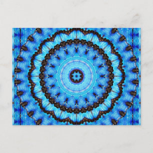 Butterfly Blue Mandala Briefkaart