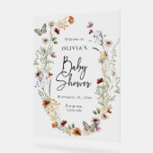 Butterfly Boho Baby shower Acryl teken Acryl Bord (Hoek)