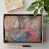 BUTTERFLY BOHO BLOEMENMEISJE DECOUPAGE TISSUEPAPIER (Geschenk)