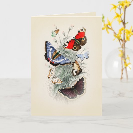  Butterfly Boho Chic Kaart (Gele Bloem)