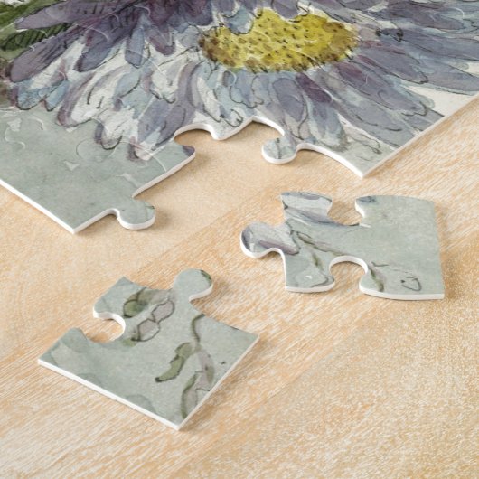 Butterfly Bouquet French Script  Puzzle Legpuzzel (Zijkant)