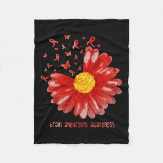 Butterfly Bourgogne Ribbon Brain Aneurysma Awarene Fleece Deken