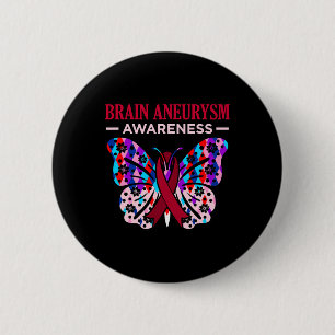 Butterfly Brain Aneurysm Awareness Maand Ondersteu Ronde Button 5,7 Cm