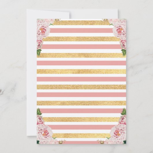 Butterfly Bridal Shower Invitation Garden Party Kaart (Achterkant)