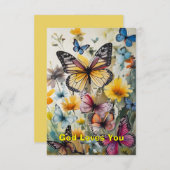 Butterfly-briefkaart Bedankkaart (Voorkant / Achterkant)