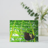 Butterfly-Briefkaart / Citaat Briefkaart (Staand voorkant)