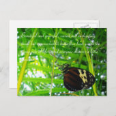 Butterfly-Briefkaart / Citaat Briefkaart (Voorkant / Achterkant)