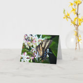 Butterfly-briefkaart Kaart (Gele Bloem)