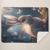 Butterfly Bunny Sherpa Deken (Voorkant (horizontaal))