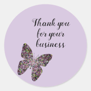 Butterfly Business Bedankt voor je factuur Ronde Sticker