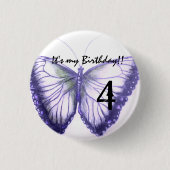 Butterfly Button aanpassen Het is mijn verjaardag (Voorkant)