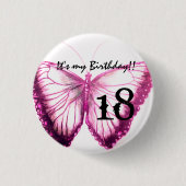 Butterfly Button aanpassen Het is mijn verjaardag (Voorkant)