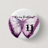 Butterfly Button aanpassen Het is mijn verjaardag (Voorkant)