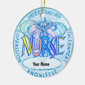 Butterfly caduceus nurse  keramisch ornament (Links)