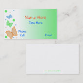 Butterfly Calling Card Contactkaartje (Voorkant / Achterkant)