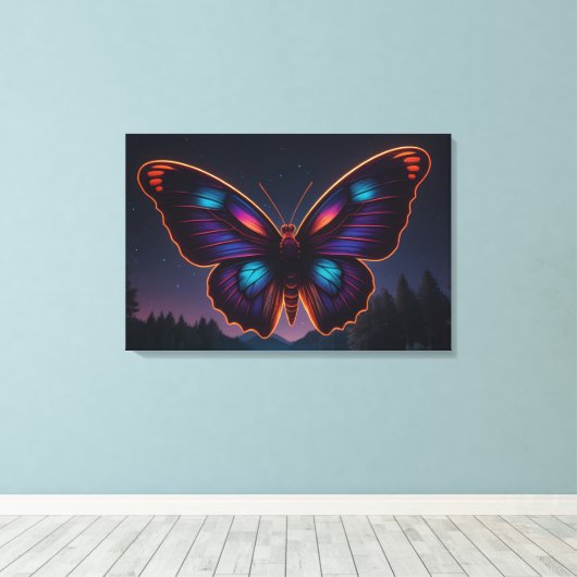 Butterfly Canvas Afdruk (Insitu (Houten vloer))