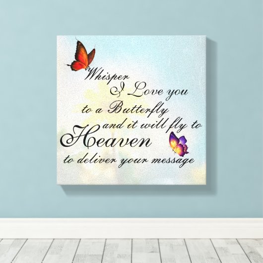 Butterfly Canvas Afdruk (Insitu (Houten vloer))