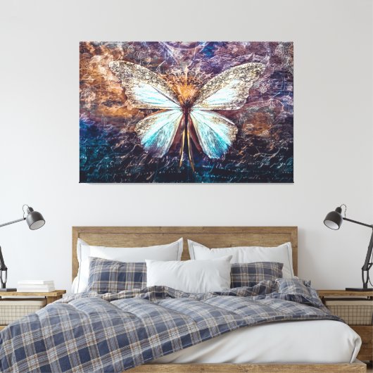 Butterfly Canvas Afdruk (Insitu (Slaapkamer))