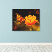 Butterfly Canvas Afdruk (Insitu (Houten vloer))